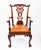 A beautiful antique set of twelve solid mahogany chippendale revival dining chairs, comprising ten side chairs and two...