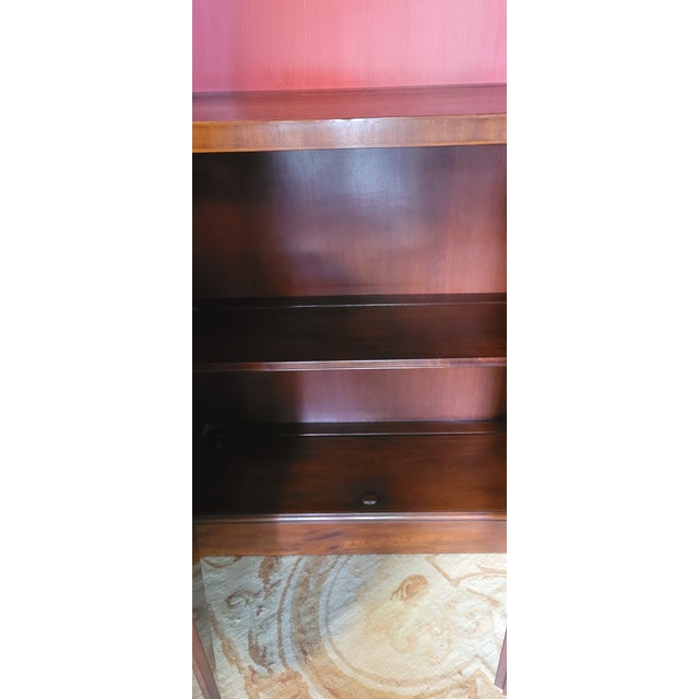 American Pair of Fine 1950s Arch Top Tall Bookcases For Sale - Image 3 of 15