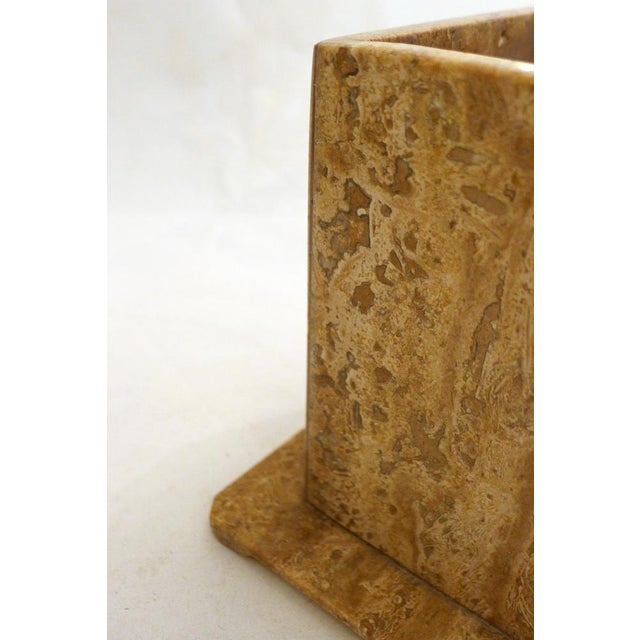 Vintage Square Travertine Planter, 1970s For Sale - Image 10 of 11
