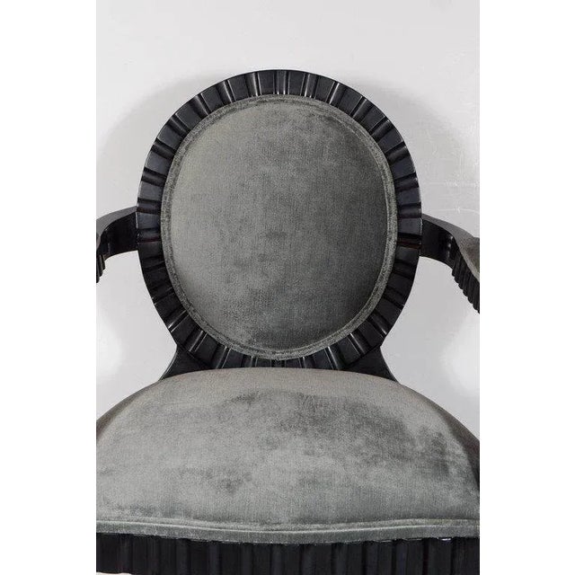 Angelo Donghia Mid-Century Modernist Chairs by Donghia in Ebonized Walnut - a Pair For Sale - Image 4 of 7