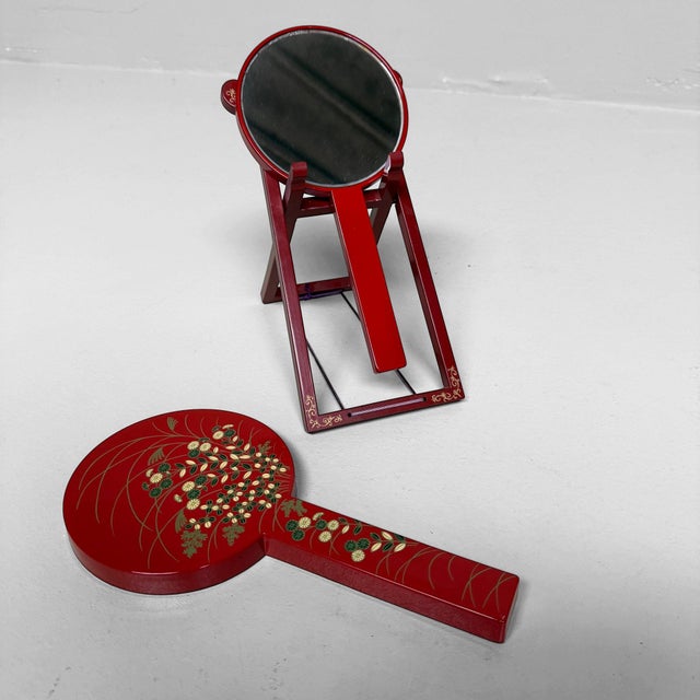 Japanese Awase Kagami Mirror Set, Japan, 1990s, Set of 2 For Sale - Image 9 of 12