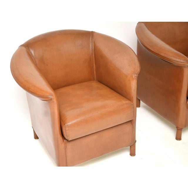 Animal Skin Vintage Leather Chairs from Wittmann, 1980s, Set of 2 For Sale - Image 7 of 12