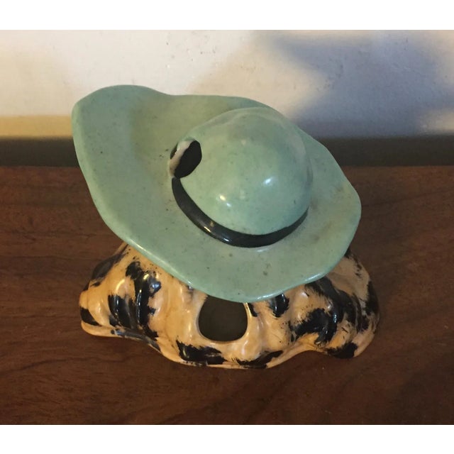 1920s Henri Delcourt Boulogne-Sur-Mer French Art Deco Porcelain Figural Inkwell or Pen Stand For Sale - Image 11 of 12