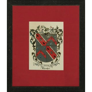 "Rhoades Coat-Of-Arms" Color Gouache For Sale