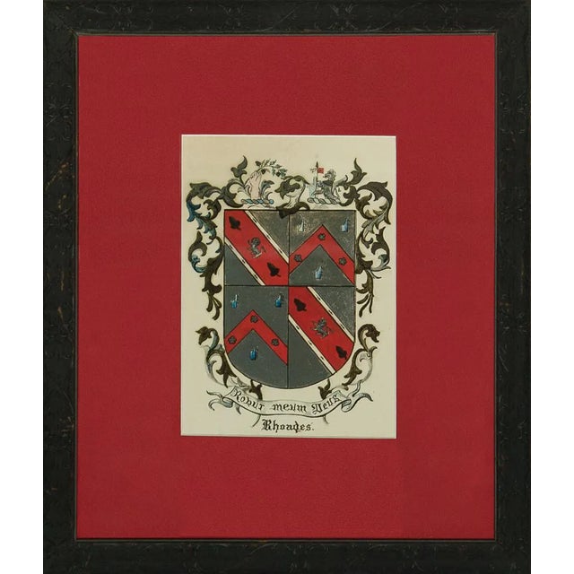 "Rhoades Coat-Of-Arms" Color Gouache For Sale