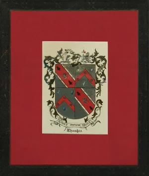 "Rhoades Coat-Of-Arms" Color Gouache