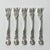 This set of six silverplated seafood forks are from the 1930-40s era. They feature a 3-prong fork and grape clusters with...