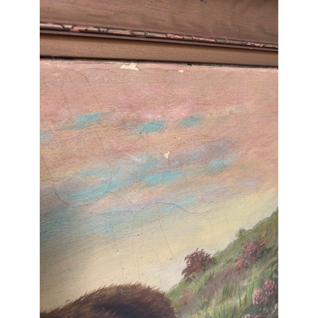 Robert Watson 19th Century Oil Painting of Scottish Highlands Sheep For Sale - Image 9 of 16