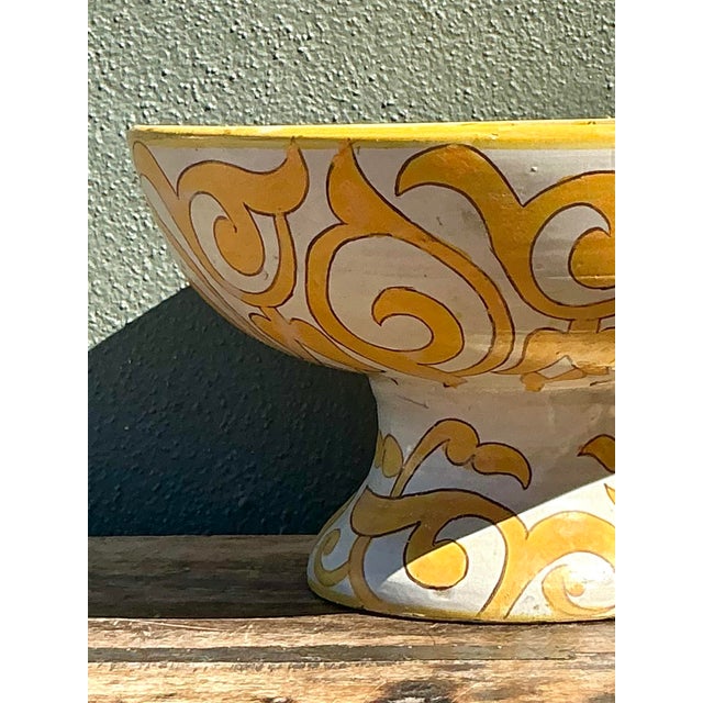 Traditional Vintage Italian Glazed Ceramic Bowl For Sale - Image 3 of 12