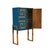 Contemporary Murano Glass Cabinet with Optical Effect in Blue and Gold from Justfurnituress SRL For Sale - Image 3 of 7