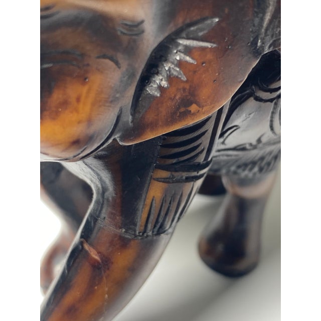 Brown Color Ceramic Elephants Sculptures, France, 1970s, Set of 2 For Sale - Image 6 of 10