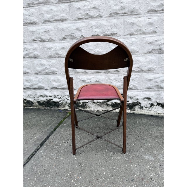 Wood Vintage Wooden Theatre Folding Chairs by General Sales Co. (Set of 4) For Sale - Image 7 of 13