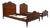 Pair of French Style Marquetry Inlaid Satinwood Twin Beds For Sale