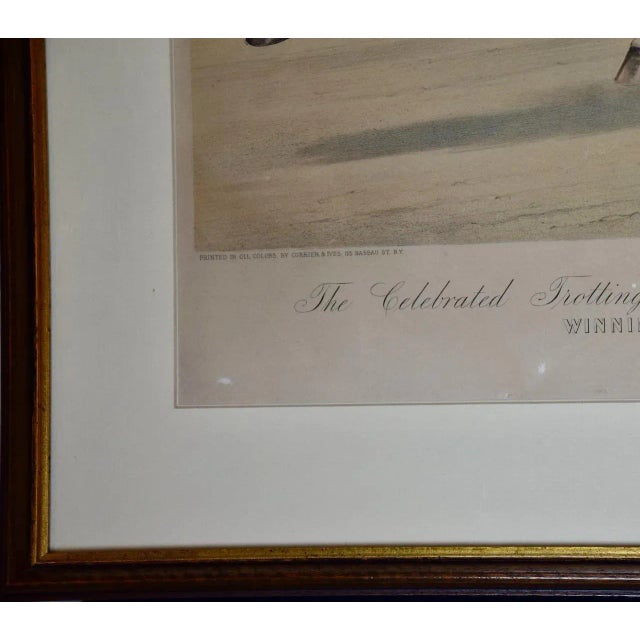 Realism 19th C. Currier & Ives Lithograph "Celebrated Trotting Team Edward & Swiveller", 1882 For Sale - Image 3 of 11