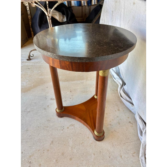 Early 20th Century French Walnut Empire Style Side Table For Sale - Image 12 of 12