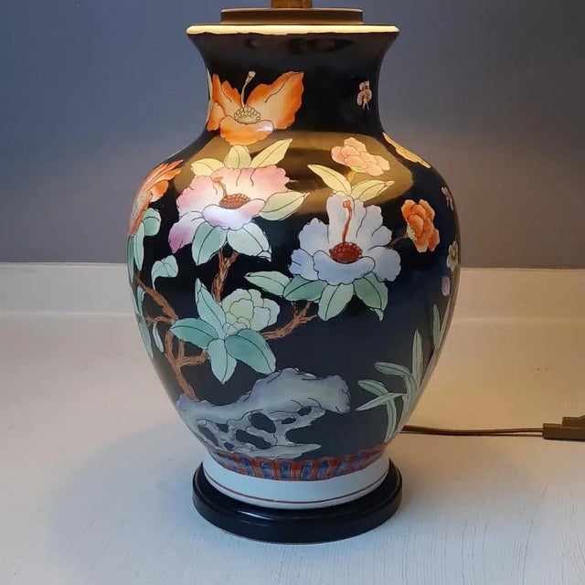 Asian Style Vase Lamp from Kullmann, 1980s, in Very Good conditions. Designed 1980 to 1989 This piece has an attribution...