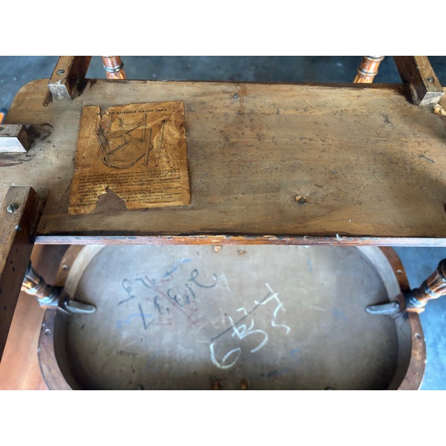 Vintage American Victorian or Edwardian Revival Oval Parlor / Side Table For Sale - Image 9 of 11