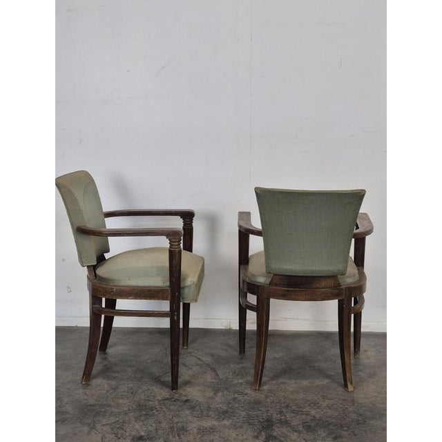 Vintage Armchairs in the style of Pascaud, 1940s, Set of 2 For Sale - Image 3 of 9