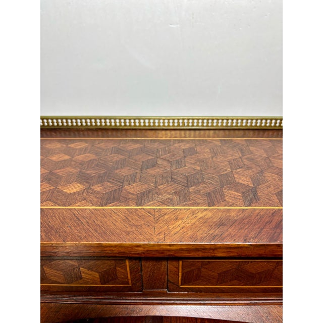 1930s French Louis XV Style Slant Front Secretary Desk with Leather Writing Surface For Sale - Image 16 of 16