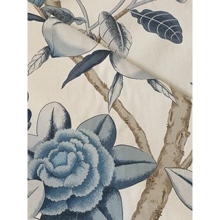 Cowtan & Tout Melbourne Hall Cotton Fabric in Blue 2 6/8 Yards For Sale