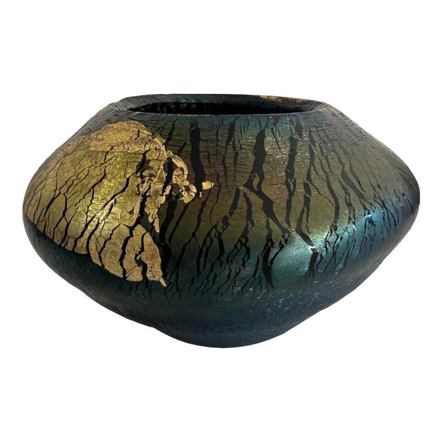 Vintage Robert Eickholt Art Glass Vase For Sale