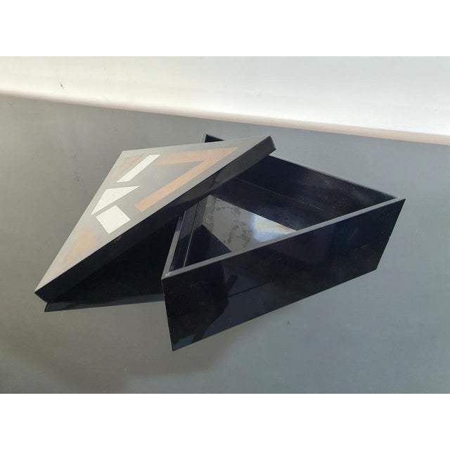 Art Deco Style Acrylic Glass Trinket Box, 1960s For Sale - Image 6 of 9