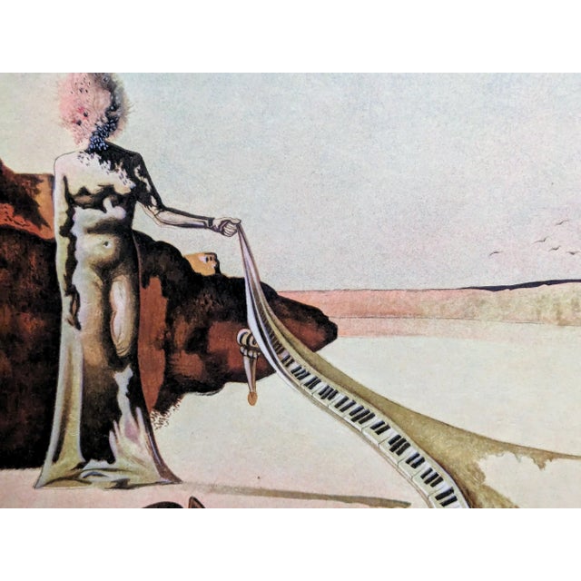 Salvador Dali, Three Surrealist Women Holding in Their Arms the Skins of an Orchestra, Original Lithograph, 1970s For Sale - Image 4 of 7