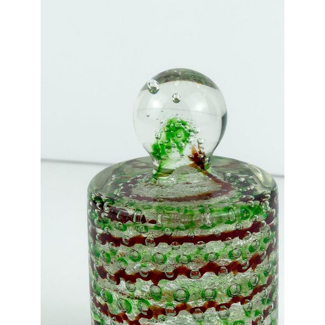 Glass Bullicante and Silver Murano Glass Paperweight from Fratelli Toso, 1960s For Sale - Image 7 of 10