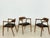 Brown Danish Style Dining Chairs, Set of 3 For Sale - Image 8 of 13