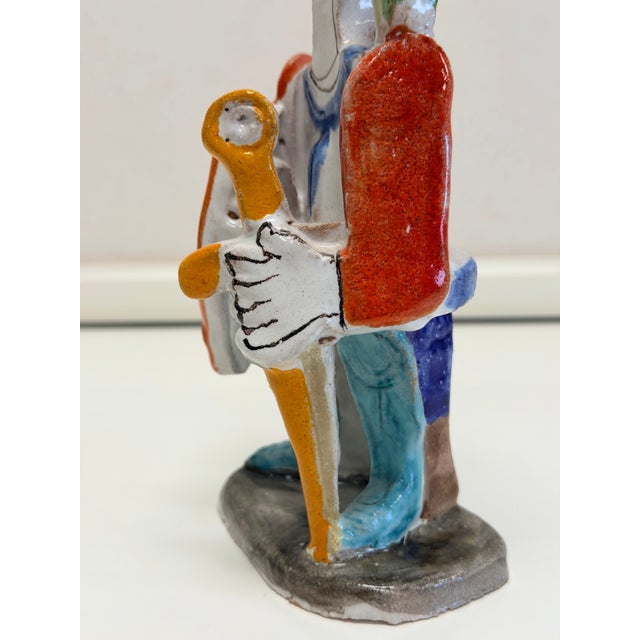 Vintage De Simone Pottery 'Picasso-Inspired' Knight Pottery Piece For Sale In Raleigh - Image 6 of 8