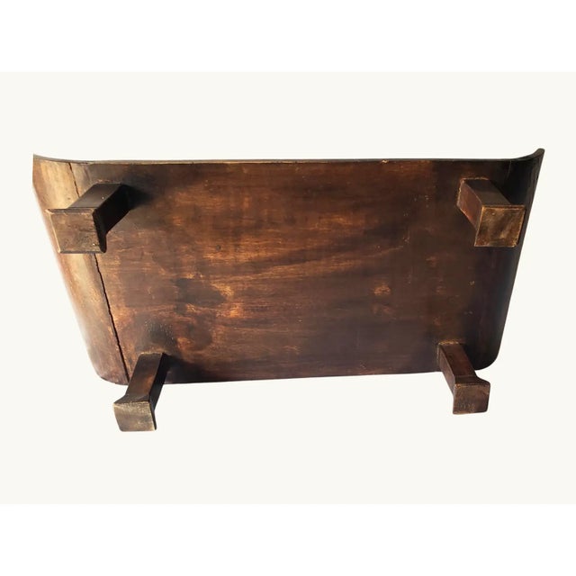 Wood Antique 19th-Century Chinese Elm Altar Stand - Wabi-Sabi / Japandi Riser For Sale - Image 7 of 8