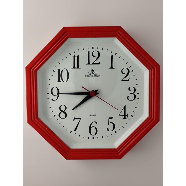 Mid-Century Modern Meister Anker Wall Clock, 1990s For Sale - Image 3 of 3