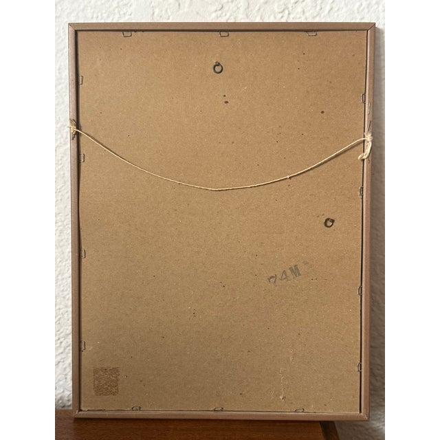 Midcentury Folk Art Still Life With Roses in Vase For Sale - Image 6 of 7