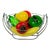 Vintage Glass Fruit in Bowl For Sale