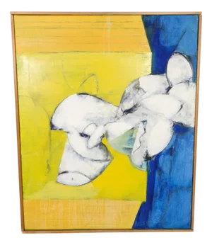Allan Schmidt, Composition, 1968, Oil Painting on Canvas, Framed