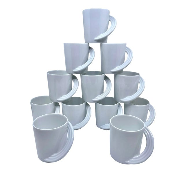 Vintage contemporary mugs by Rosenthal made in Germany Single side handle loop add a very sleek modern look to these mugs....