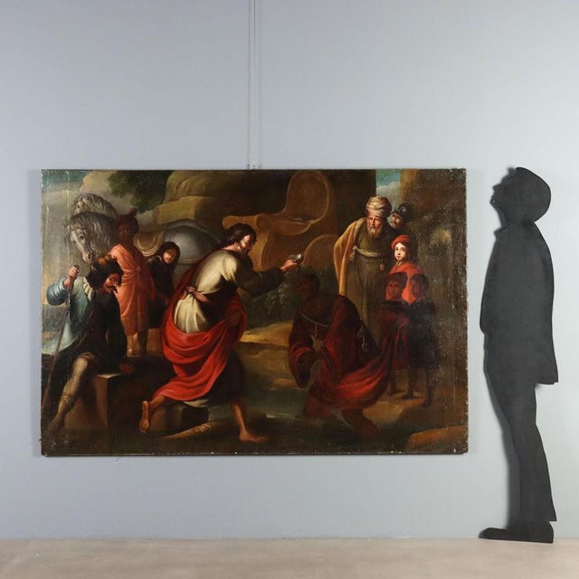 Oil on canvas. The canvas depicts an episode from the biblical book of the Acts of the Apostles, namely the baptism...