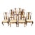 Vintage English Queen Anne Dining Chairs in Solid Walnut For Sale