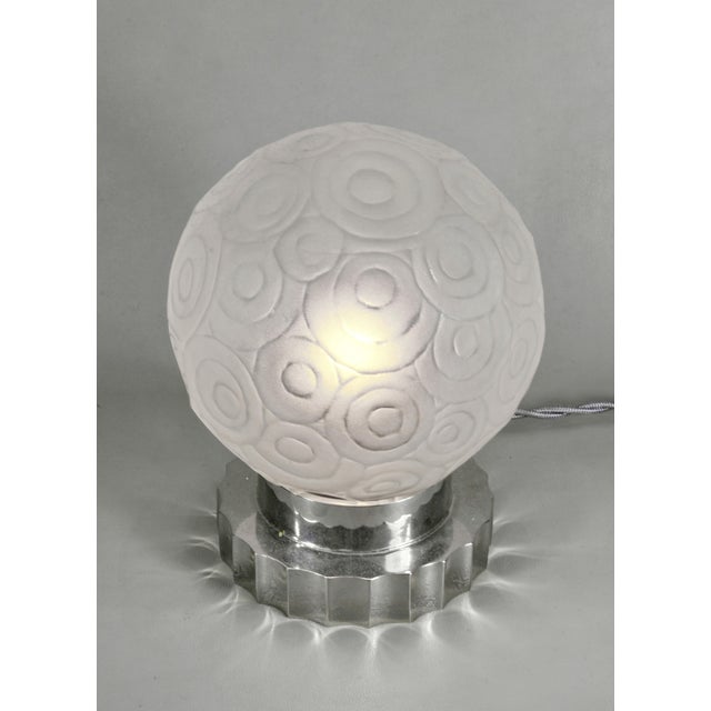 French Art Deco Table Lamp by Marius Sabino 1925-1930 France For Sale - Image 6 of 11