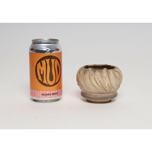 Vintage Diminutive Pink Matte Glazed Incised Ceramic Bud Vase by Deanna Nichols For Sale - Image 9 of 13