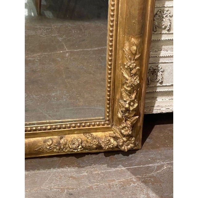 Wood Fine 19th C. Louis Philippe Carved and Giltwood Mirror For Sale - Image 7 of 8