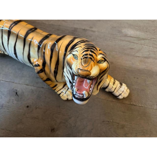 1970s Italian Polychrome Tiger, 1970 For Sale - Image 5 of 11