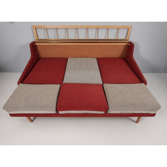 Beige Vintage Fabric Sofa, 1970s For Sale - Image 8 of 9