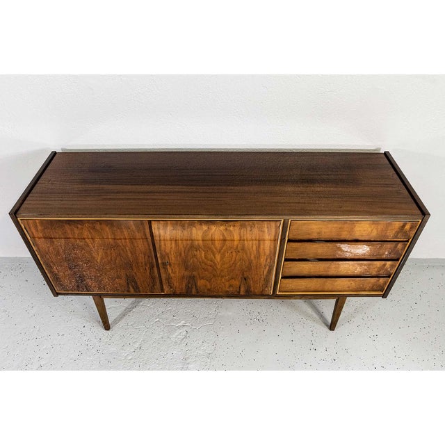 Wood Mid-Century Modern Walnut Sideboard by S. Albracht, Poland, 1972 For Sale - Image 7 of 18