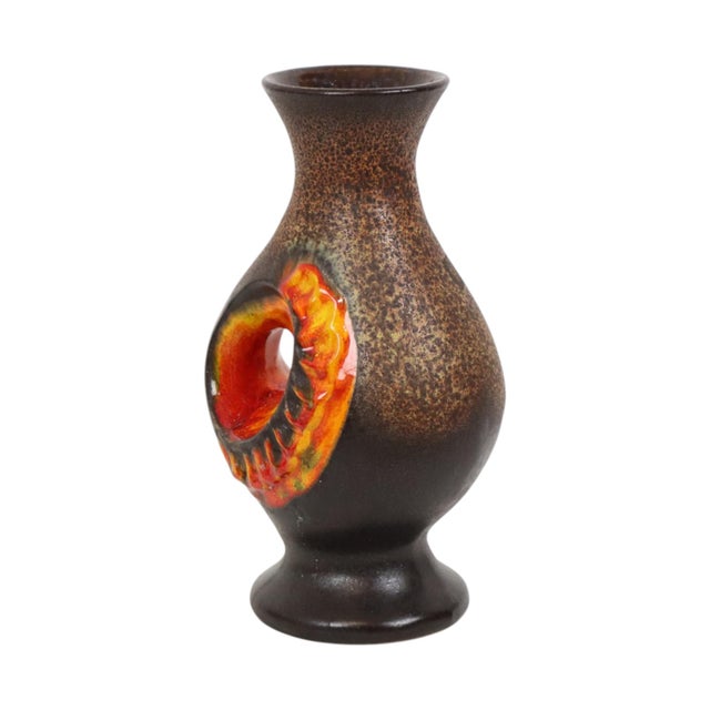 Orange Fat Lava Vase by Walter Gerhards, 1960s For Sale - Image 4 of 14