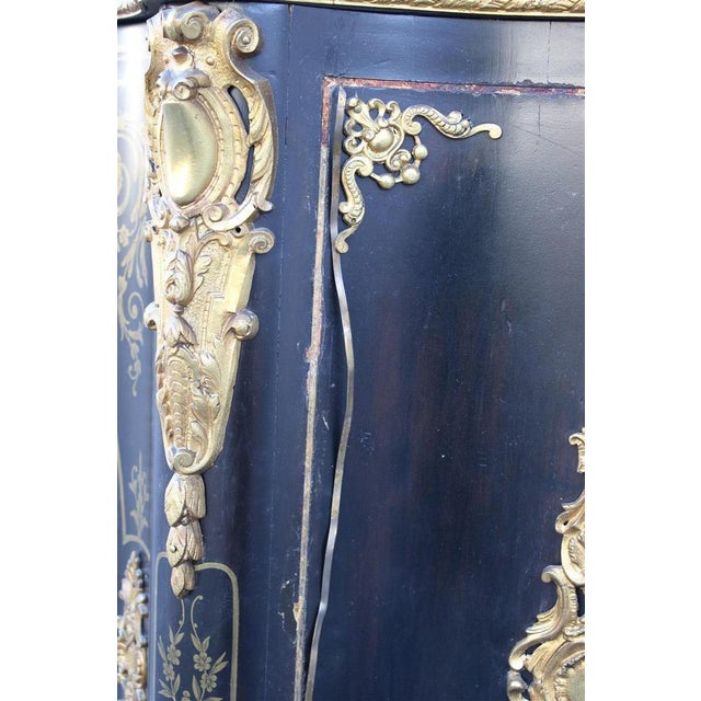 Napoleon III Black and Gilt Boulle Cabinet, 1860s, in Good conditions. Designed before 1890 This piece has an attribution...