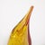 Mid-Century Modernist Hand-Blown Teardrop Form Glass Vase in Yellow and Scarlet For Sale - Image 10 of 12