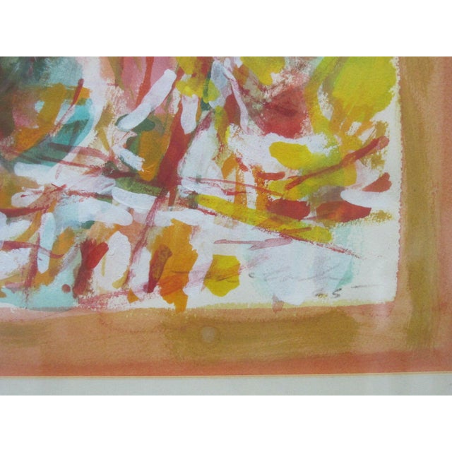 Abstract David McCosh Abstract Watercolor Painting on Paper Red Canyon Pacific Nw 1965 For Sale - Image 3 of 9