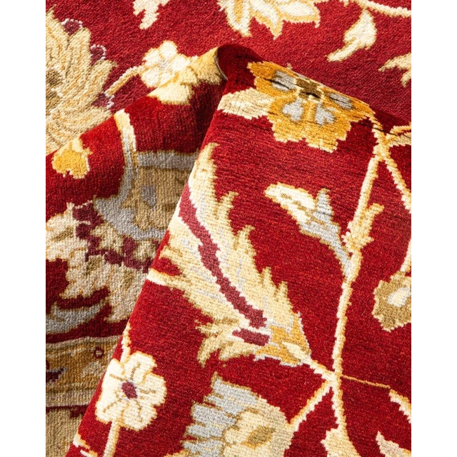 Textile Mogul, One-of-a-Kind Hand-Knotted Area Rug in Red, 4' 3" x 6' 3" For Sale - Image 7 of 8