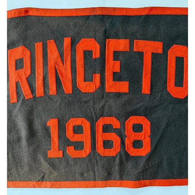 Mid-Century Modern 1968 Princeton Wool Felt Banner For Sale - Image 3 of 5